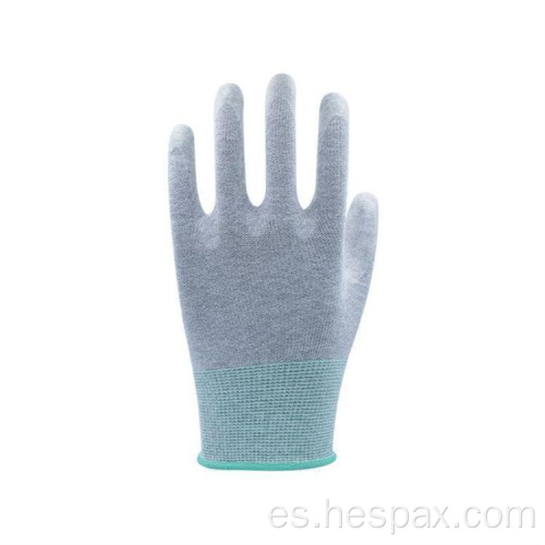 Guantes de recubrimiento PU gratis de Hespax DMF Electrónico mayorista